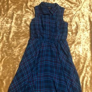Girls dress with plaid design
